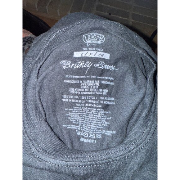 Britney Spears Pop Funko Tee Shirt S Black 100% Cotton - Picture 4 of 4